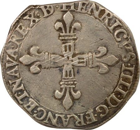 France Béarn, Henri IV - 1/4 Ecu Argent- 1592 Pau