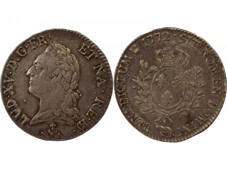 France Béarn, Louis XV - Ecu Argent, à la Vieille Tête - 1772 Pau