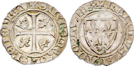 France Blanc Guénar, Charles VI - ND (1380-1422) - Crémieux - Point 1er