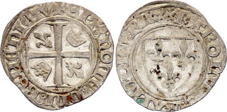 France Blanc Guénar, Charles VI - ND (1380-1422) - Poitiers Point 8em