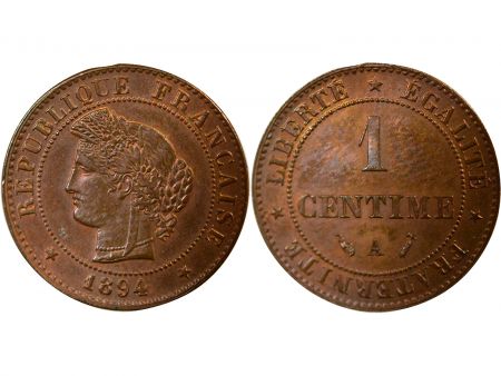 France Cérès - 1 Centime - 1894 A Paris