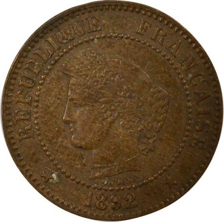 France Cérès - 2 Centimes 1892 A Paris