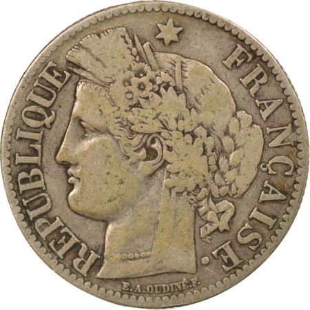 France Cérès - 2 Francs Argent, IIIe République - 1872 K Bordeaux