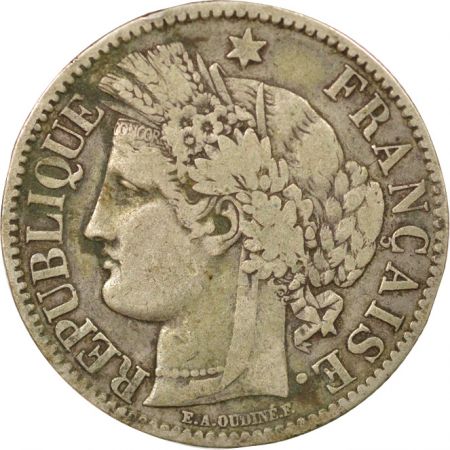 France Cérès - 2 Francs Argent, IIIe République - 1872 K Bordeaux