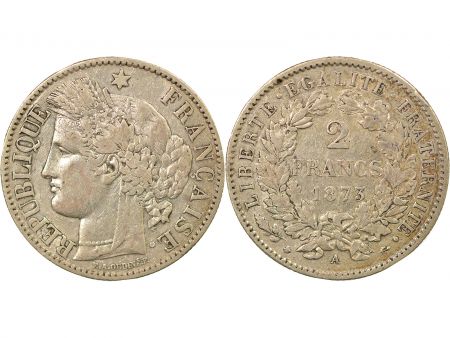 France Cérès - 2 Francs Argent, IIIe République - 1873 A Paris