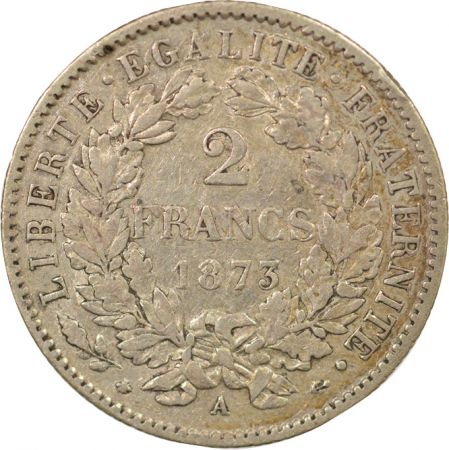 France Cérès - 2 Francs Argent, IIIe République - 1873 A Paris