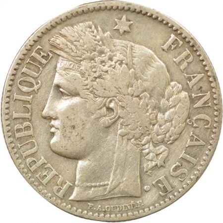 France Cérès - 2 Francs Argent, IIIe République - 1881 A Paris