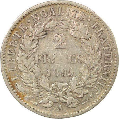 France Cérès - 2 Francs Argent, IIIe République - 1895 A Paris