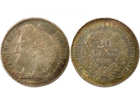 France Cérès - 20 Centimes Argent, IIe République- 1850 A Paris