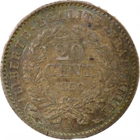 France Cérès - 20 Centimes Argent, IIe République- 1850 A Paris