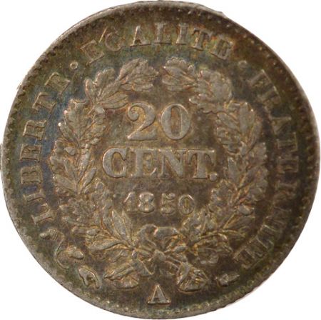 France Cérès - 20 Centimes Argent, IIe République- 1850 A Paris