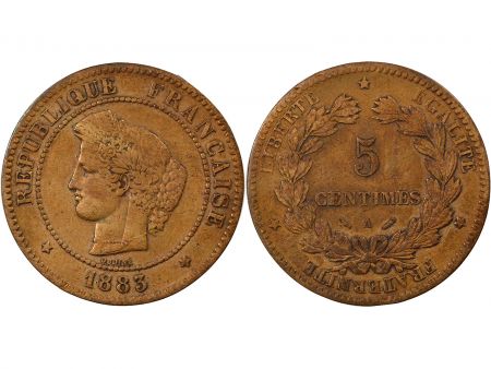 France Cérès - 5 Centimes - 1883 A Paris