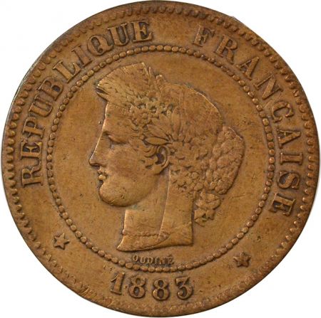 France Cérès - 5 Centimes - 1883 A Paris