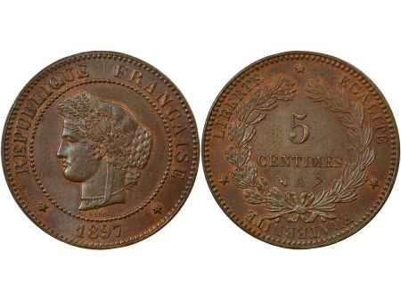 France Cérès - 5 Centimes - 1897 A Paris