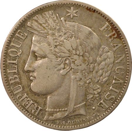 France Cérès - 5 Francs Argent, IIe République - 1849 A Paris