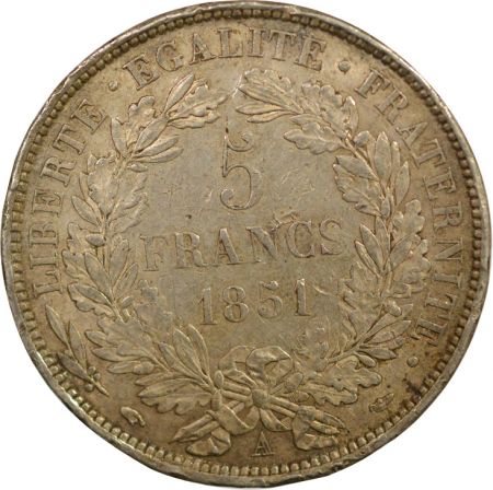 France Cérès - 5 Francs Argent 1851 A Paris - Argent