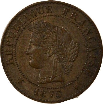 France Cérès - Centime 1875 K Bordeaux