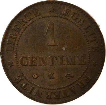 France Cérès - Centime 1875 K Bordeaux