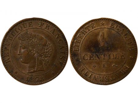 France Cérès - Centime 1878 K Bordeaux