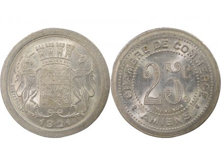 France Chambre de Commerce, Amiens- 25 Centimes Aluminium - 1921