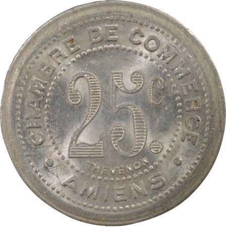 France Chambre de Commerce, Amiens- 25 Centimes Aluminium - 1921