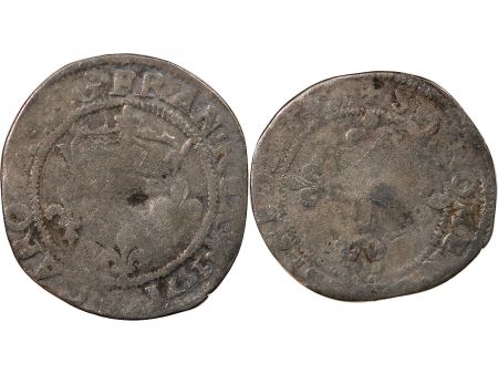 France CHARLES IX - DOUBLE SOL PARISIS - 1571 R VILLENEUVE-LES-AVIGNON