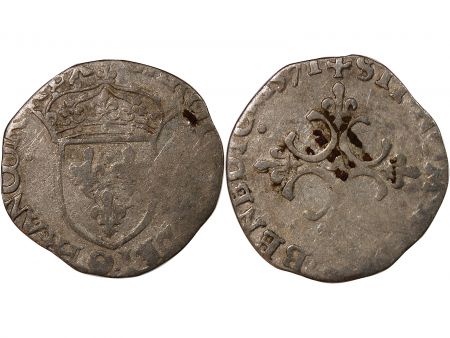 France CHARLES IX - SOL PARISIS, 1er TYPE - 1571 A PARIS