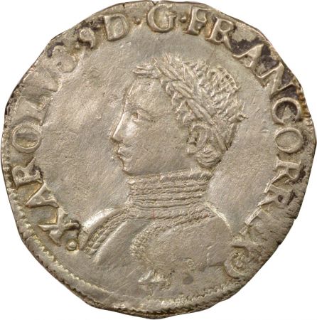 France Charles IX - Teston Argent, 4e Type - 1563 L Bayonne