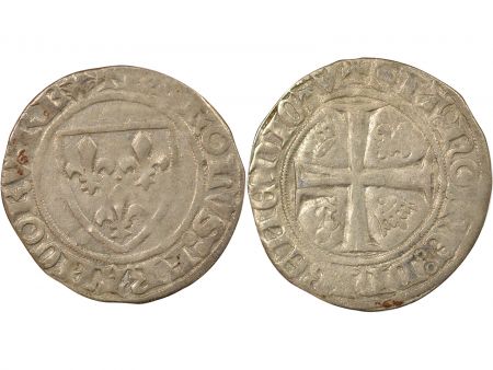 France Charles VI - Blanc Guénar - 1385 / 1422