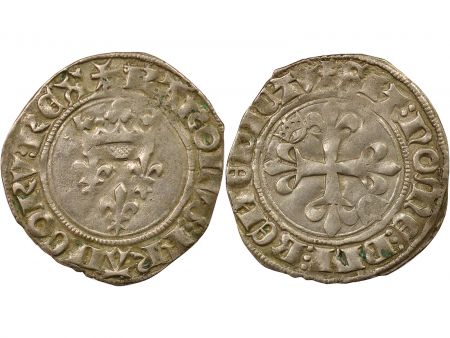 France Charles VI - Gros Argent, Florette - 1417 Paris