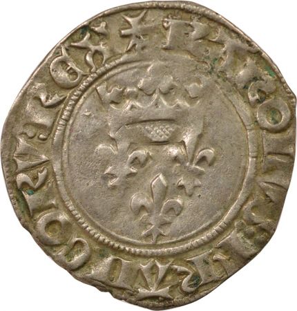 France Charles VI - Gros Argent, Florette - 1417 Paris