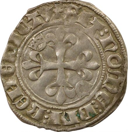 France Charles VI - Gros Argent, Florette - 1417 Paris