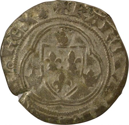 France Charles VII - Blanc à la Couronne, 1e Emission - 1436 / 1447 Lyon