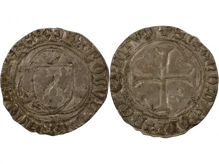 France Charles VIII - Blanc à la Couronne - 1488 / 1498 Angers