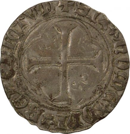 France Charles VIII - Blanc à la Couronne - 1488 / 1498 Angers