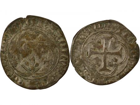 France Charles VIII - Blanc à la Couronne - 1488 / 1498 Lyon