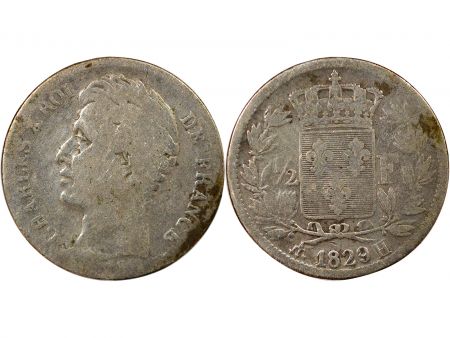 France Charles X - 1/2 Francs Argent - 1829 H La Rochelle