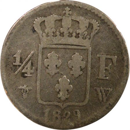 France Charles X - 1/4 Franc Argent - 1829 W Lille