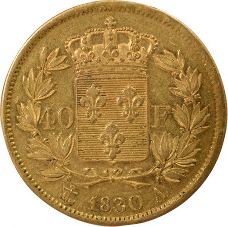 France Charles X - 40 Francs Or, Tranche en Creux - 1830 A Paris