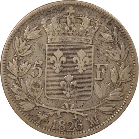 France Charles X - 5 Francs Argent, 1er Type - 1826 Ma Marseille