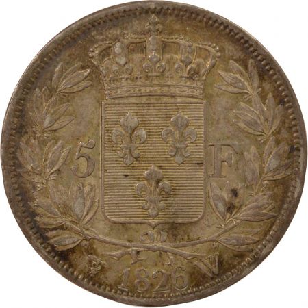 France Charles X - 5 Francs Argent, 1er Type - 1826 W Lille