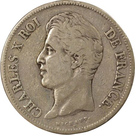 France Charles X - 5 Francs Argent, 2nd Type - 1828 A Paris