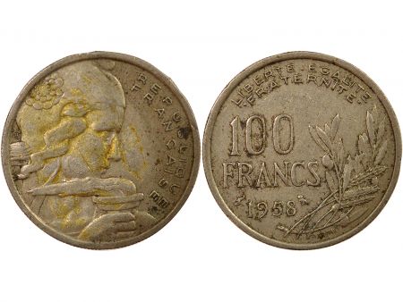 France Cochet - 100 Francs - 1958 Paris, Chouette