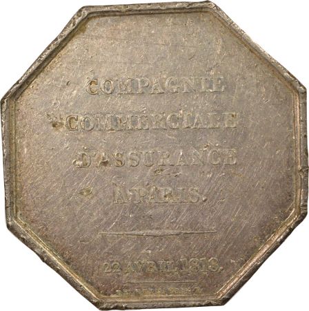 France Compagnie Commerciale d\'Assurance de Paris  Jeton Argent - 1818