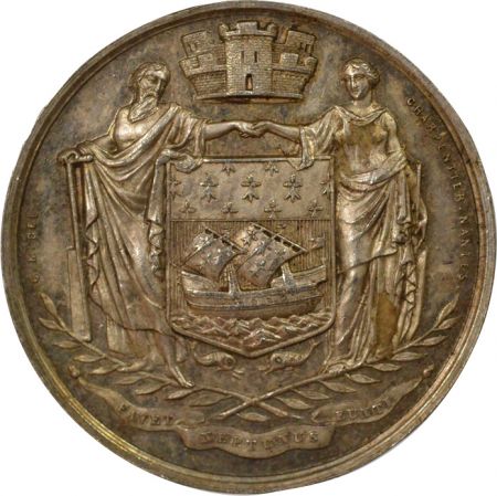 France Conseil Municipal de Nantes - Jeton Argent - 1855