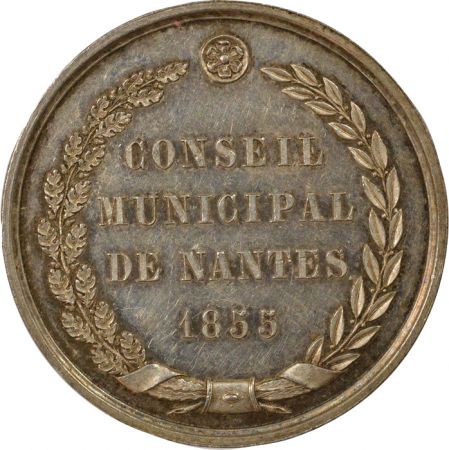 France Conseil Municipal de Nantes - Jeton Argent - 1855