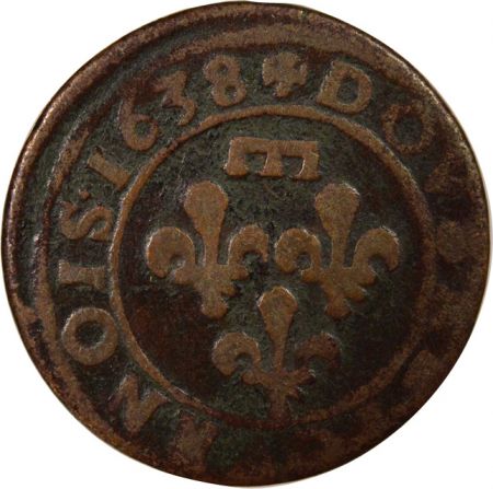 France Dombes, Gaston d\'Orléans - Double Tournois, Type 13 - 1638