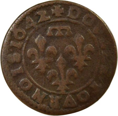 France Dombes, Gaston d\'Orléans - Double Tournois, Type 16 - 1642 Trévoux