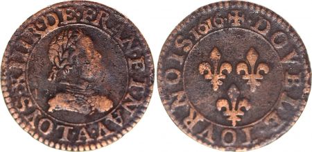 France Double tournois - Louis XIII - 1616 A Paris