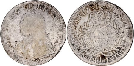 France Ecu Louis XV aux branches d olivier - 1731 L